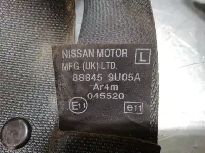 Second-hand car spare part rear left seat belt for nissan note (e11, ne11) 1.5 dci oem iam references   