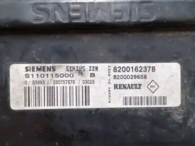 Pezzo di ricambio per auto di seconda mano centralina motore per renault clio ii fase i (b/cb0) 1.2 (b/cb0f b/cb0a b/cb10 b/cb1k b/cb2d b/cb2h) riferimenti oem iam 8200162378 8200029658 s110115000b