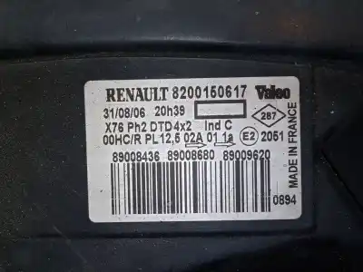 Second-hand car spare part right headlight for renault kangoo express (fc0/1_) 1.2 16v (fc05. fc0w. fc1d. fc1p. fc1k. fc0t) oem iam references 8200150617  