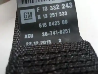 Peça sobressalente para automóvel em segunda mão cinto de segurança traseiro esquerdo por opel zafira tourer c (p12) 1.6 cdti (75) referências oem iam   