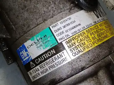 Pezzo di ricambio per auto di seconda mano compressore aria condizionata per opel astra h (a04) 2.0 turbo (l48) riferimenti oem iam 13124750  