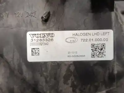 Second-hand car spare part left headlight for volvo v40 fastback (525) d2 oem iam references 31283326  