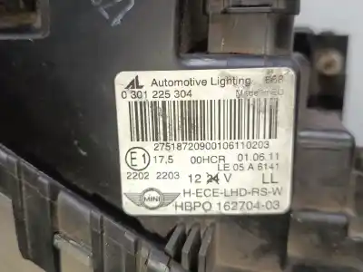 Pezzo di ricambio per auto di seconda mano faro anteriore destro per mini mini (r56) cooper riferimenti oem iam hbpo16270403  0301225304