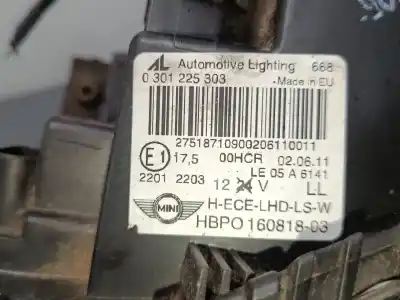Pezzo di ricambio per auto di seconda mano faro anteriore sinistro per mini mini (r56) cooper riferimenti oem iam hbp016081803  0301225303