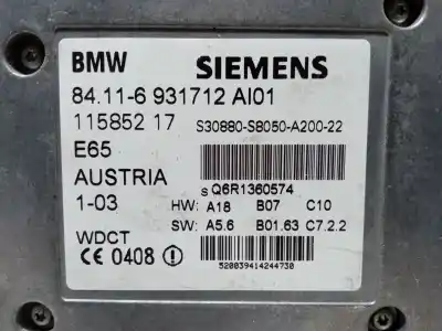 Second-hand car spare part electronic module for bmw 7 (e65, e66, e67) 735 i, li oem iam references 84.11-6931712  