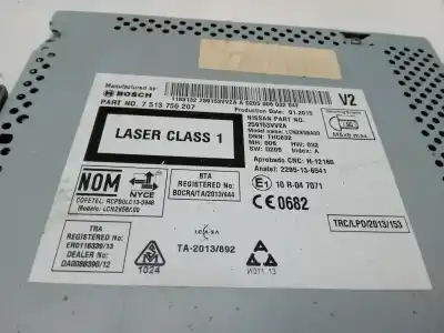 Peça sobressalente para automóvel em segunda mão display gps / multimídia por nissan note (e12) 1.2 dig-s referências oem iam 7513750207  259153vv2a