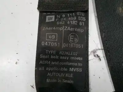 Second-hand car spare part front right seat belt for opel combo tour 1.3 cdti 16v oem iam references   