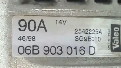 Recambio de automóvil de segunda mano de alternador para volkswagen passat berlina (3b3) 1.6 referencias oem iam 06b903016d sg9b010 2542225a 