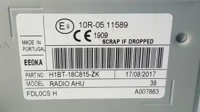 Автозапчастина б/у аудіо система / радіо cd для ford fiesta (ce1) titanium посилання на oem iam h1bt18c815zk 2427739 h1bt18c815