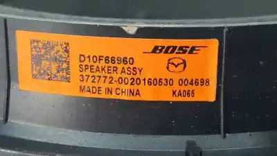 Second-hand car spare part speaker for mazda cx-3 style oem iam references d10f66960  d10f66960 bose