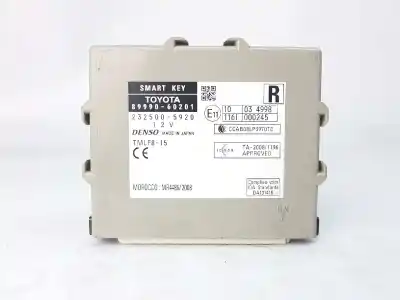 Peça sobressalente para automóvel em segunda mão módulo eletrônico por toyota land cruiser (j15) basis referências oem iam 8999060201