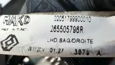 Second-hand car spare part right tailgate light for renault clio iv authentique oem iam references 265505796r  