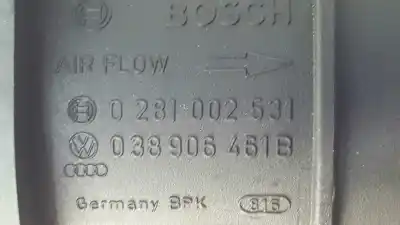 Автозапчастина б/у витратомір повітря для seat leon (1p1) reference посилання на oem iam 038906461b  0281002531