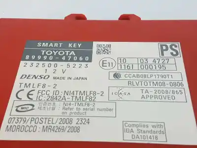 Автозапчасти б/у блок управления иммобилизатором за toyota prius (nhw30) plug-in hybrid advance ссылки oem iam 8999047060  2325005223