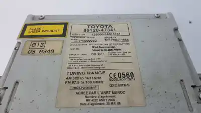 Автозапчастина б/у аудіо система / радіо cd для toyota prius (nhw30) plug-in hybrid advance посилання на oem iam 8612047341  