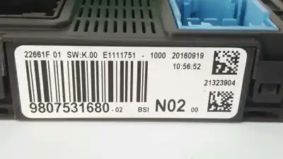 Second-hand car spare part fuse box unit for citroen c4 cactus shine oem iam references 9807531680 1612139080 / 1669607580 22661f01