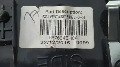 Second-hand car spare part air vent for nissan qashqai (j11) acenta 4x4 oem iam references 687604eh0a  