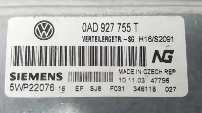 Автозапчастина б/у ебу контролер двигуна для volkswagen touareg (7l6) 2.5 tdi dpf посилання на oem iam 0ad927755ba 5wp22076 0ad927755t