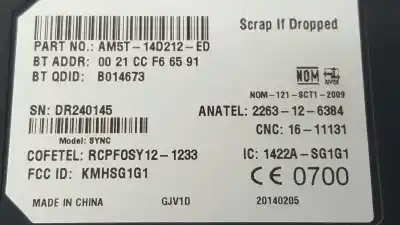 Pezzo di ricambio per auto di seconda mano impianto audio / radio cd per ford fiesta (ccn) trend riferimenti oem iam am5t14d212ed  