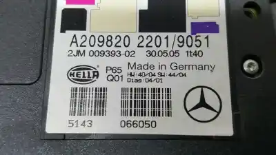 Second-hand car spare part interior light for mercedes-benz clase clk (w209) coupe 220 cdi (209.308) oem iam references a20982022019051  a2098202201