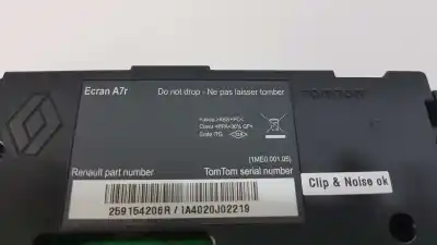 Second-hand car spare part multifunction display for renault scenic iii expression oem iam references 259154618r  259153753r