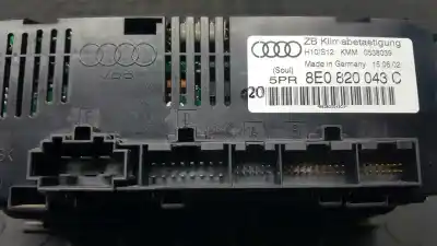 Автозапчастина б/у клімат-контроль для audi a4 cabrio (8h) 3.0 v6 30v cat (asn) посилання на oem iam 8e0820043ad 8e0820043c 8e0820043ad5pr