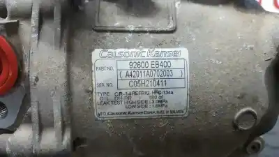 Автозапчасти б/у компрессор кондиционера воздуха за nissan navara pick-up (d40m) doble cab le 4x4 ссылки oem iam 92600eb400 c05h210411 a42011a0702003