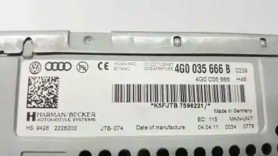 Автозапчастина б/у аудіо система / радіо cd для audi a6 lim. (4g2) 3.0 tdi quattro посилання на oem iam 4g0035666b  4g0035666bx