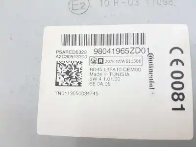 Автозапчастина б/у аудіо система / радіо cd для citroen c-elysée exclusive посилання на oem iam 98041965 1615650380 1609428280 / 98041965zd01