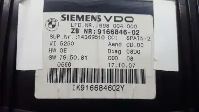 Peça sobressalente para automóvel em segunda mão quadrante por bmw serie 3 touring (e91) 318d referências oem iam 9166846-02  