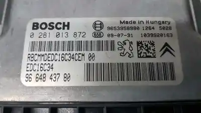Second-hand car spare part ecu engine control for citroen c3 picasso sx oem iam references 9664843780 0281013872 9653958980