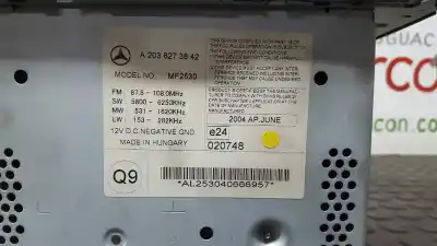 Автозапчастина б/у аудіо система / радіо cd для mercedes-benz clase c (w203) familiar c 200 t cdi (la) (203.207) посилання на oem iam a2038273842 020748 al253040666957