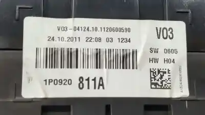 Recambio de automóvil de segunda mano de cuadro instrumentos para seat leon (1p1) reference copa referencias oem iam 1p0920811a  1p0920811ax