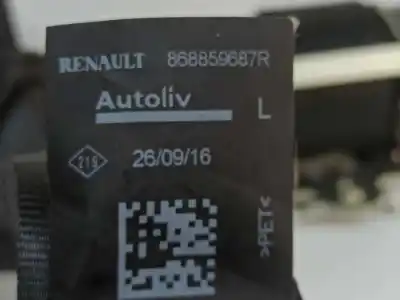 Second-hand car spare part front seat belt for renault twizy intens oem iam references 868859687r  a003594