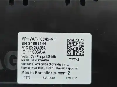 Recambio de automóvil de segunda mano de cuadro instrumentos para volkswagen golf vii lim. (bq1) advance referencias oem iam 5g1920740c 2250342 / 10849aff 5g1920740