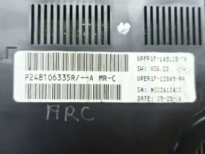 Recambio de automóvil de segunda mano de cuadro instrumentos para renault megane iv berlina 5p zen referencias oem iam 248106335r 2472185 p248106335r