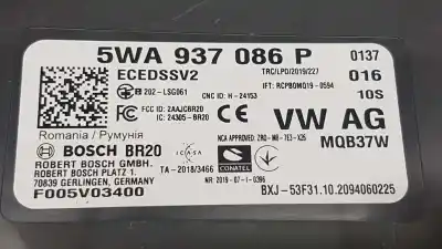 Recambio de automóvil de segunda mano de modulo confort para seat leon (kl1) style referencias oem iam 5wa937086p  5wa937086r