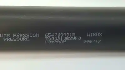 Peça sobressalente para automóvel em segunda mão amortecedor do capô por renault captur zen referências oem iam 654709991r  7000210539
