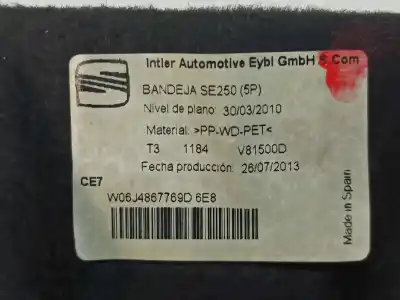 Pezzo di ricambio per auto di seconda mano vassoio posteriore per seat ibiza (6j5) reference riferimenti oem iam   