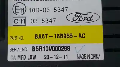 Second-hand car spare part multifunction display for ford fiesta (cb1) titanium oem iam references 1766039 ba6t18b955ac / b5r10v000298 ba6t-18b955-ac