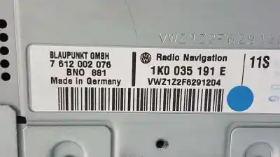 Recambio de automóvil de segunda mano de sistema audio / radio cd para volkswagen touran (1t1) advance referencias oem iam 1k0035191e 1k0035191dx / 1k0035191d 7612002076 / 1k0035191ex