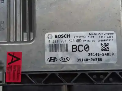 Автозапчасти б/у блок управления двигателем за hyundai i30 (pd) 1.6 klass max ссылки oem iam 391402abb0 0281031578 / 391602a540 39140-2abb0