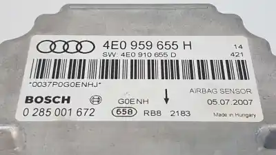 Автозапчастина б/у блок управління подушками безпеки для audi a8 (4e2) 3.0 v6 24v tdi посилання на oem iam 4e0959655h  0285001672