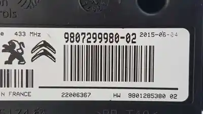 Second-hand car spare part electronic module for citroen c4 lim. tonic oem iam references 9807299980  