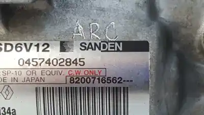 Автозапчасти б/у компрессор кондиционера воздуха за renault kangoo (f/kc0) alize ссылки oem iam 8200716562  sanden 1901