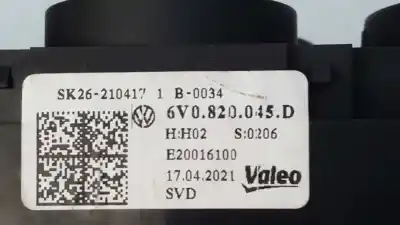 Автозапчастина б/у контроль опалення / кондиціонації для skoda fabia like посилання на oem iam 6v0820045d  6v0820045d9b9