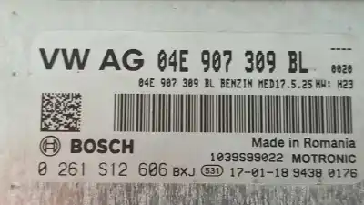Second-hand car spare part ecu engine control for seat leon (5f1) style oem iam references 04e907309bl 0261s12606 / 1034486139 04e906027gr / 04e906027gr5f0