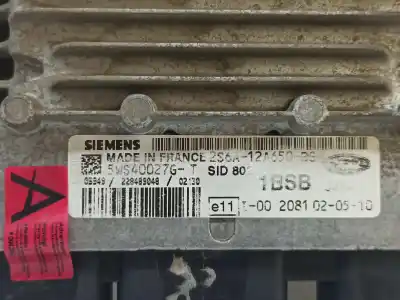 Second-hand car spare part ecu engine control for ford fiesta (cbk) ambiente oem iam references 2s6a12a650bg 5ws40027g / 3u71-12a650-wa / 3u7112a650wa 2s6a-12a65-0bg / 1303232