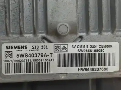Second-hand car spare part ecu engine control for citroen c6 básico oem iam references 1939wc 5ws40379a 9648237680 / 9658198080