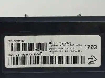 Second-hand car spare part electronic module for opel zafira (c) selective start/stop oem iam references 13591703  